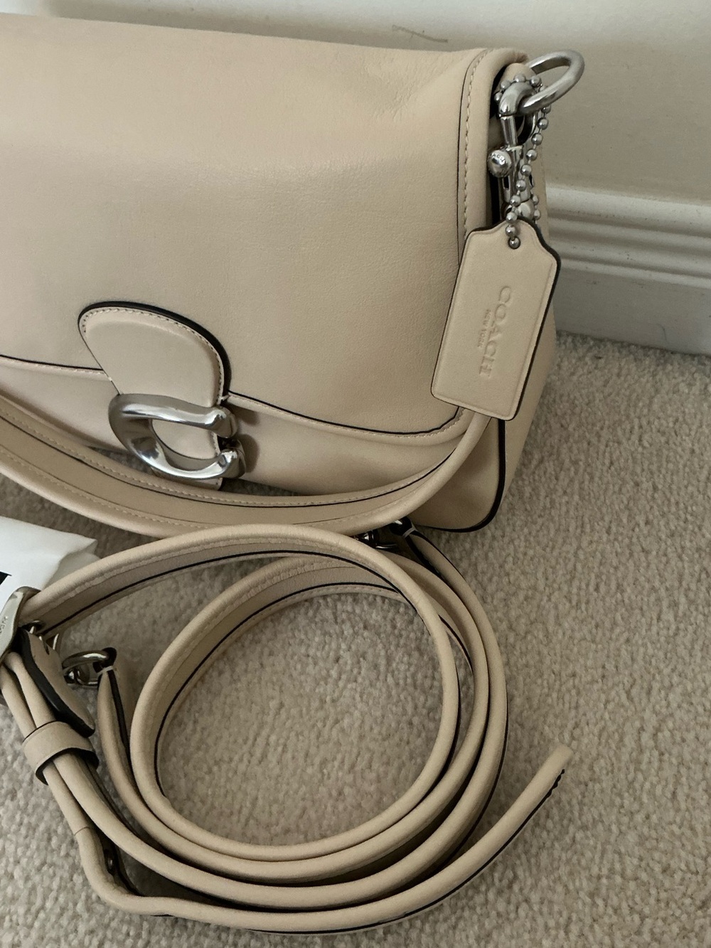 Coach - Soft Tabby Shoulder Bag in Silver/Ivory - Picture 6 of 12